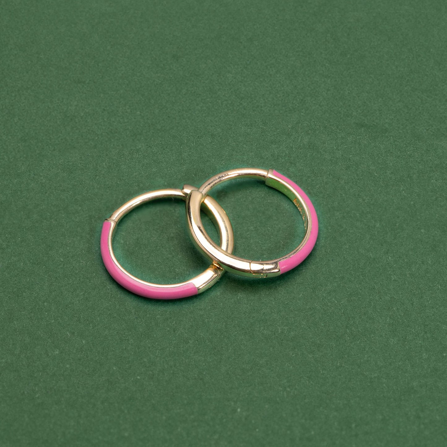 MINI CREOLES SERENA LAQUE ROSE