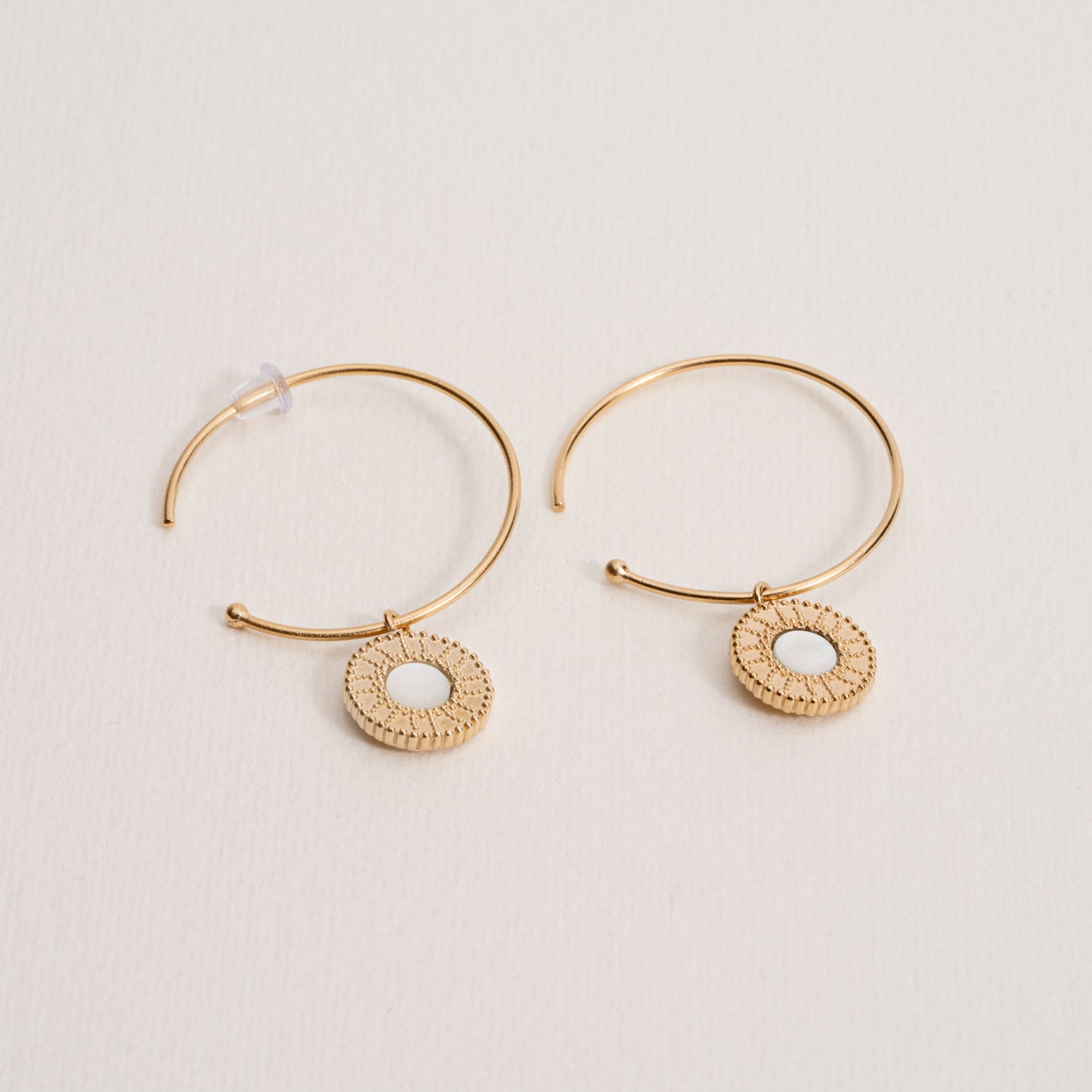 PAULINE PEARL HOOPS