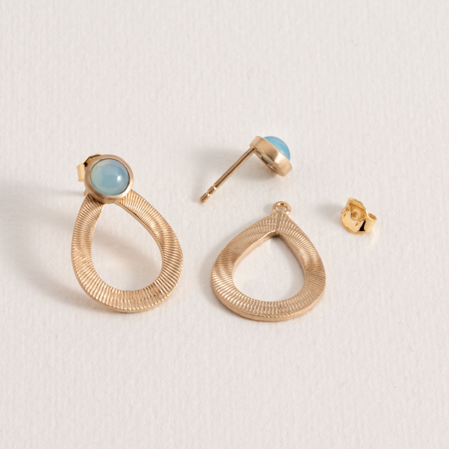 BOUCLES CÉLESTINE AGATE BLEUE