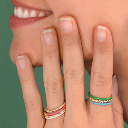 BAGUE SERENA LAQUE BLEUE