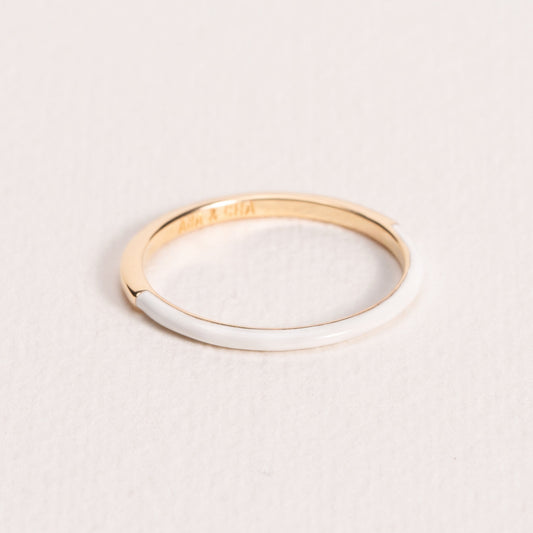 BAGUE SERENA LAQUE  BLANCHE