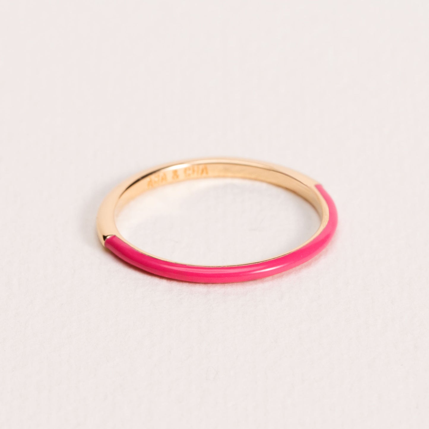 BAGUE SERENA LAQUE ROSE