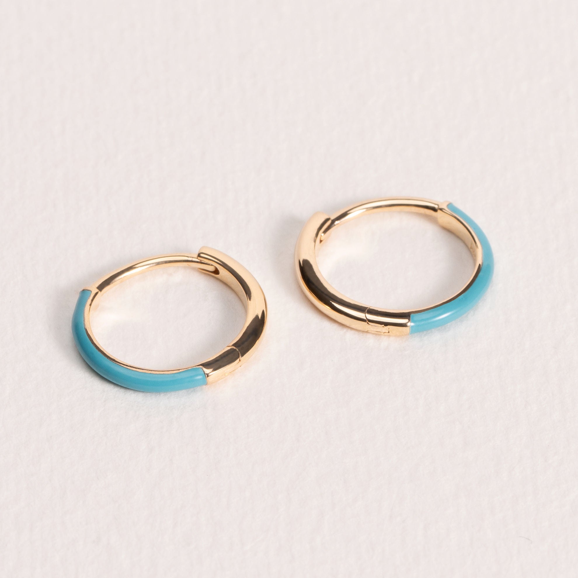 MINI CREOLES SERENA LAQUE BLEUE