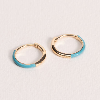 MINI CREOLES SERENA LAQUE BLEUE