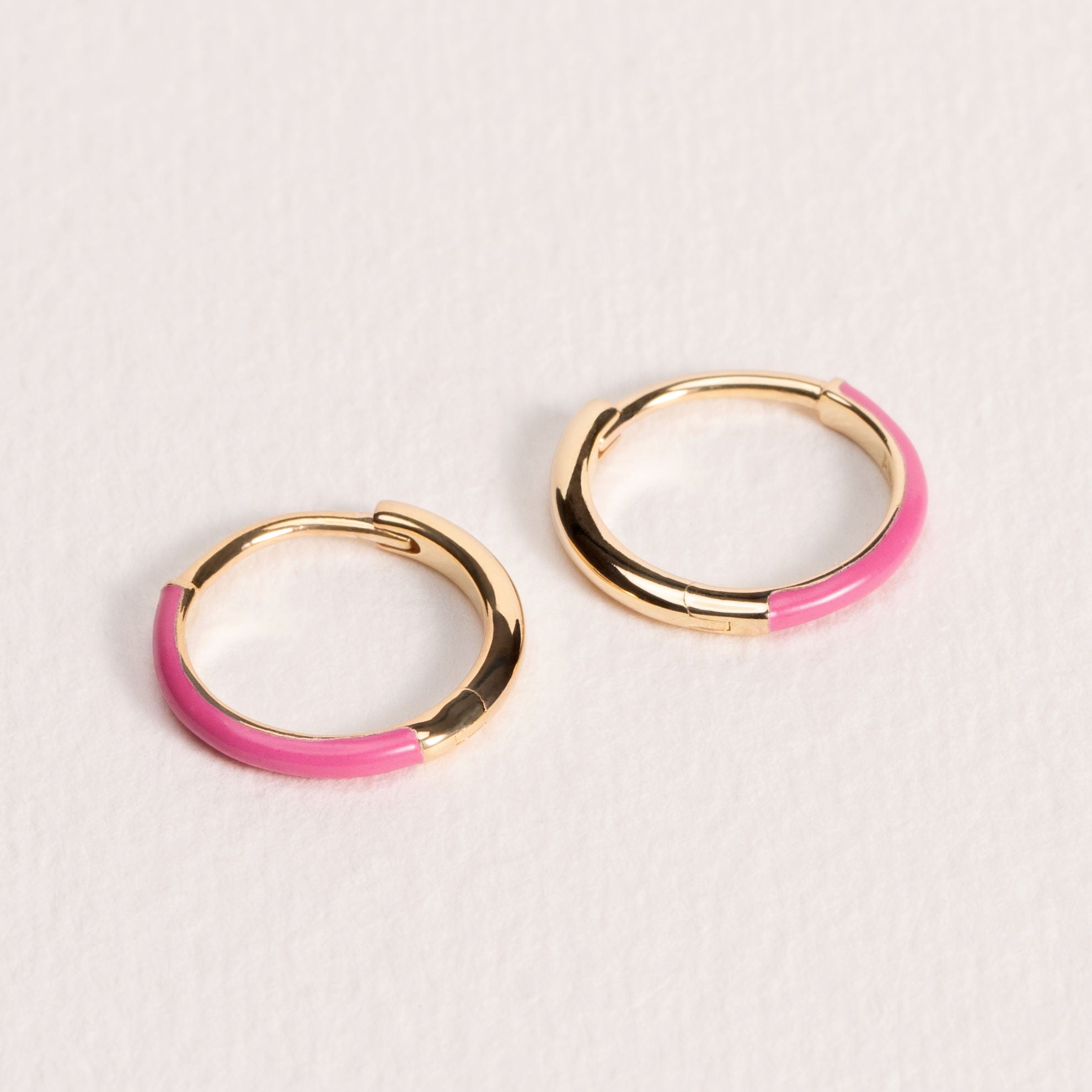 MINI CREOLES SERENA LAQUE ROSE