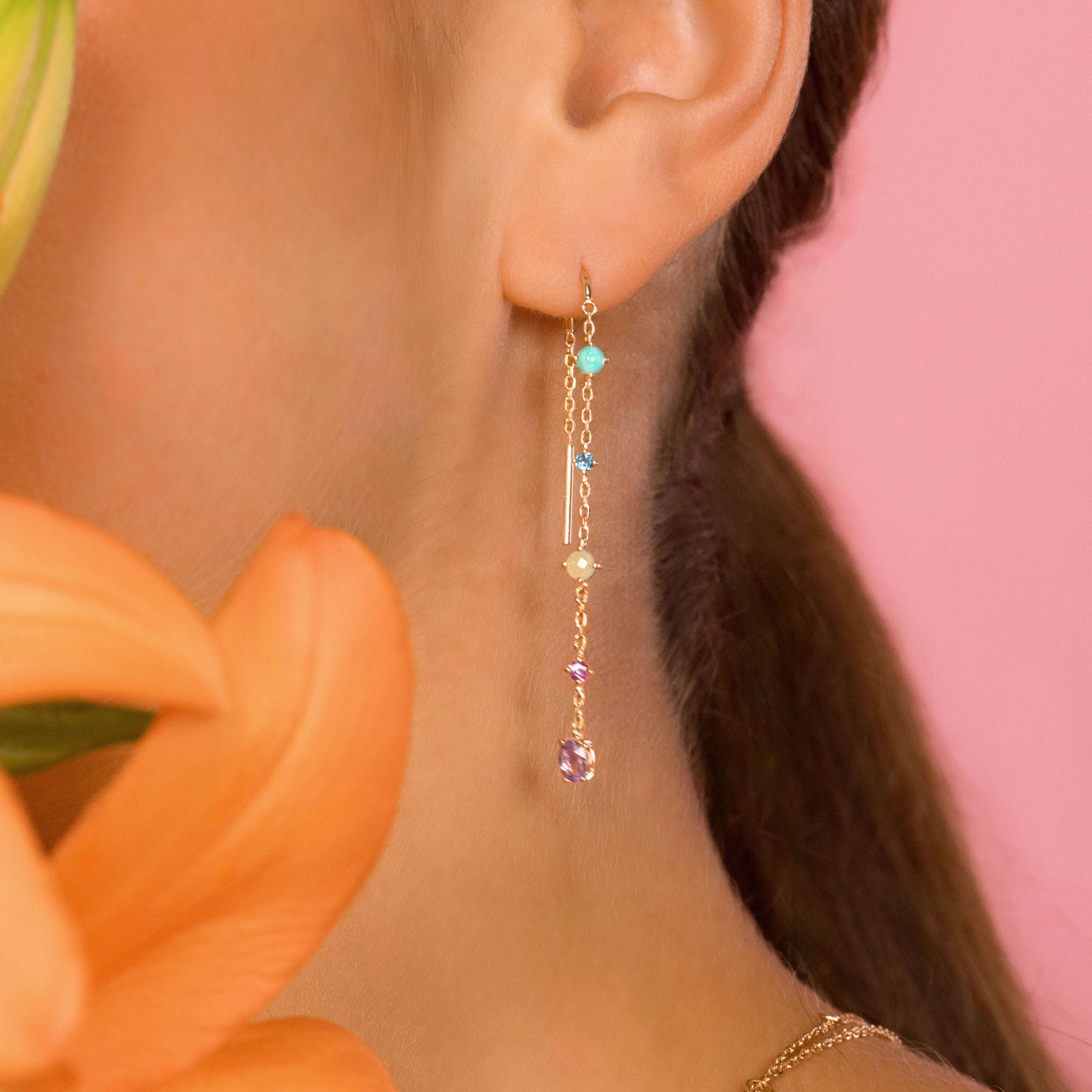 BOUCLES D'OREILLES DAHLIA