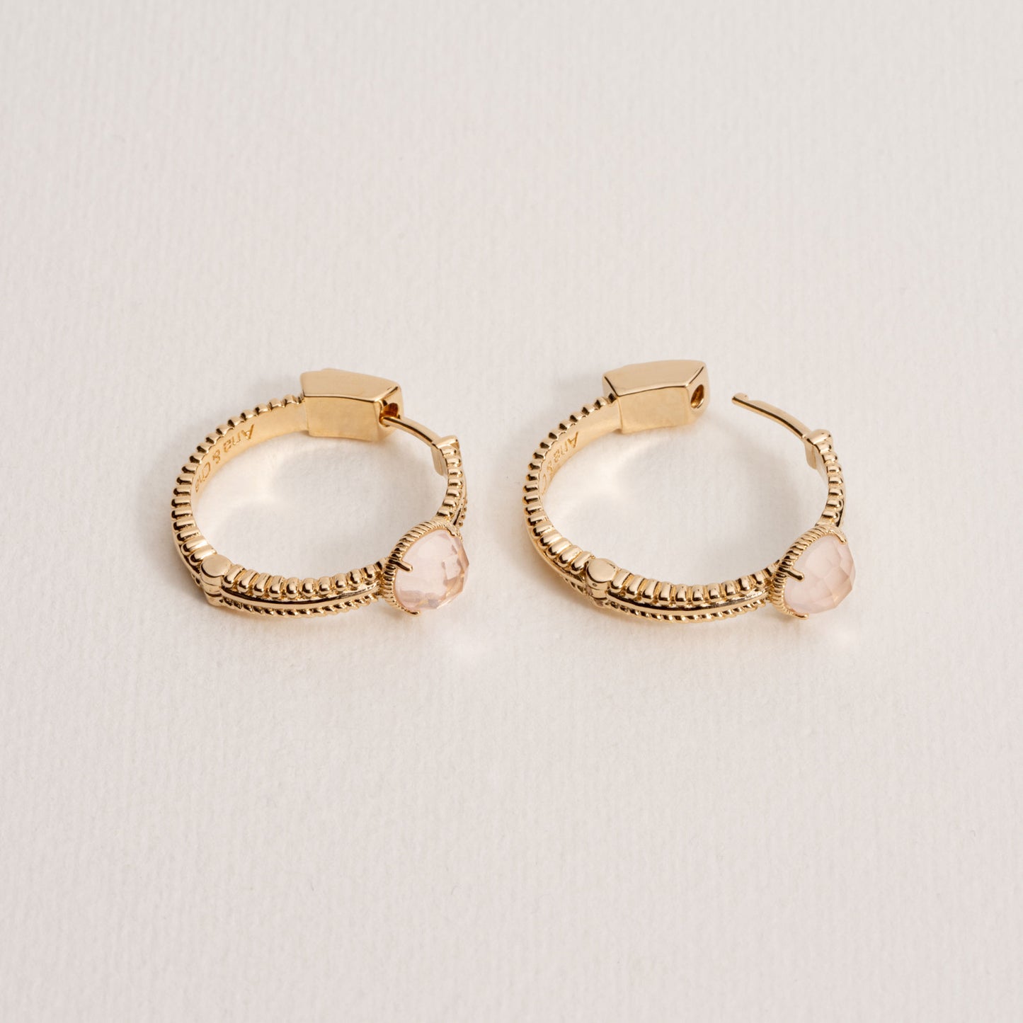 CRÉOLES HÉLOÏSE QUARTZ ROSE