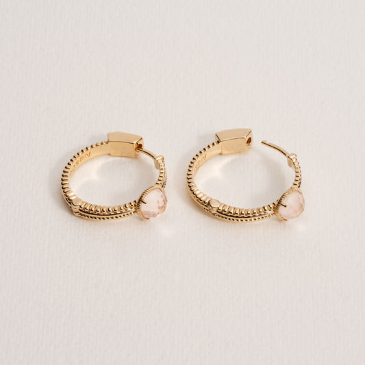 CRÉOLES HÉLOÏSE QUARTZ ROSE