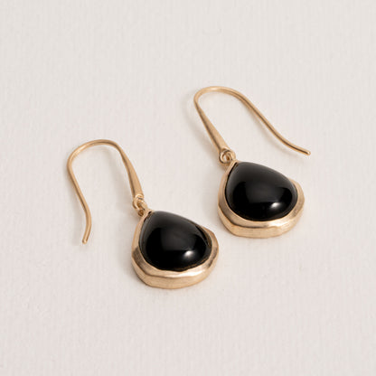 BOUCLES ISAURE AGATE NOIRE