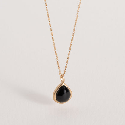 PENDENTIF ISAURE AGATE NOIRE
