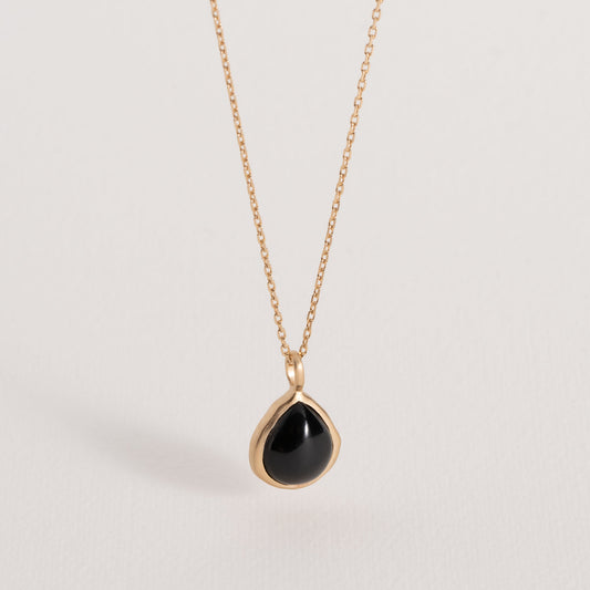 PENDENTIF ISAURE AGATE NOIRE