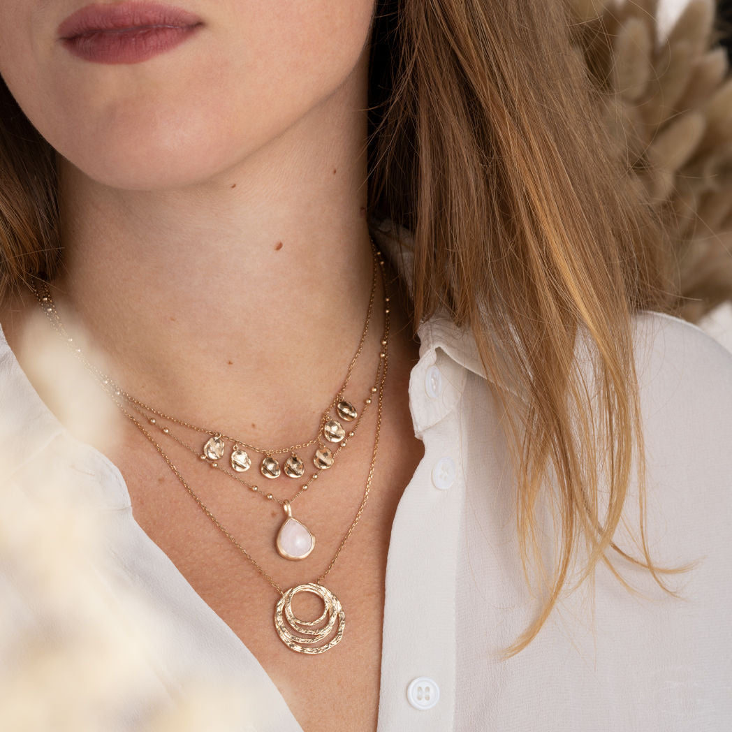PENDENTIF ISAURE QUARTZ ROSE