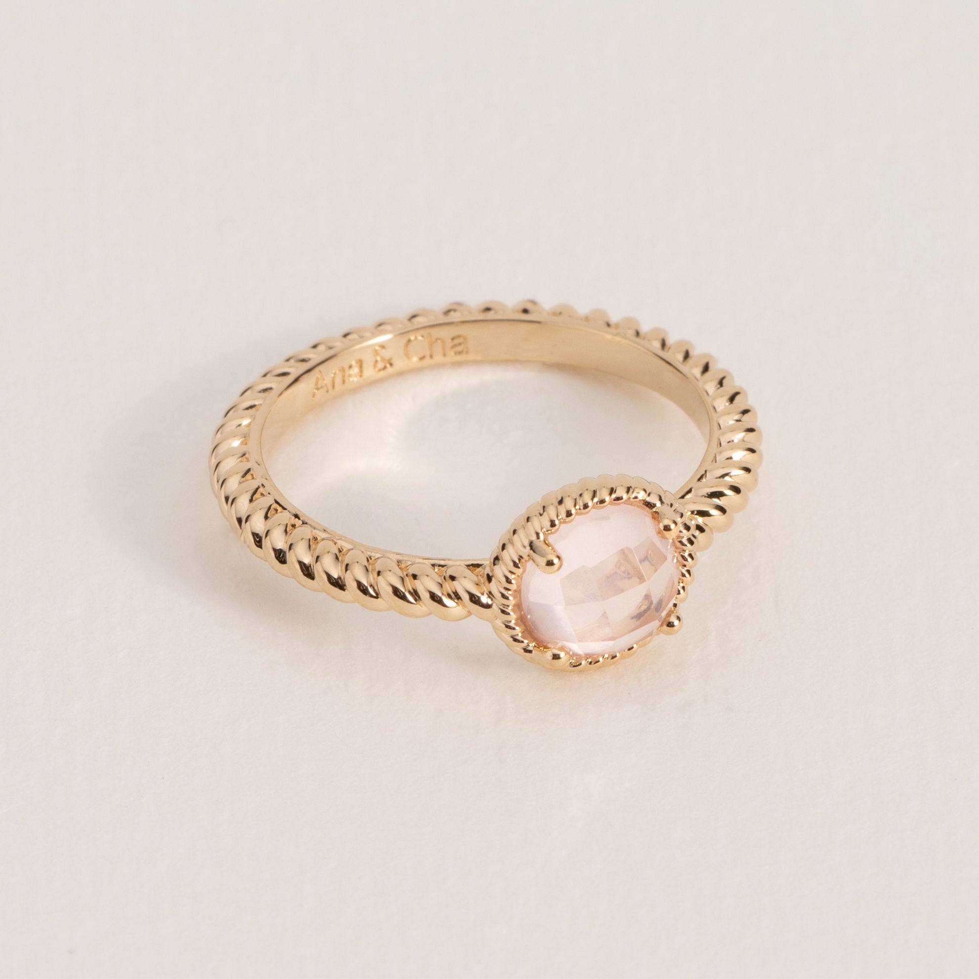 BAGUE LISE QUATZ ROSE