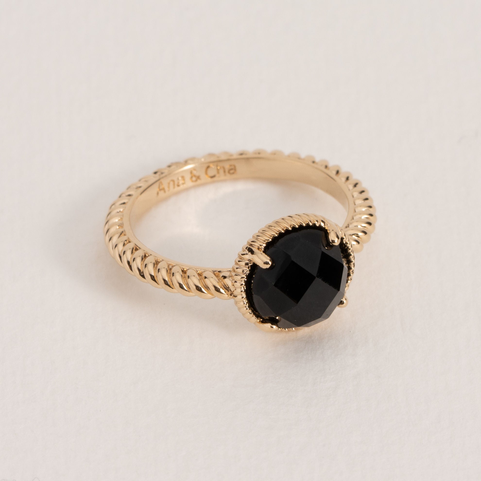 BAGUE LISETTE AGATE NOIRE