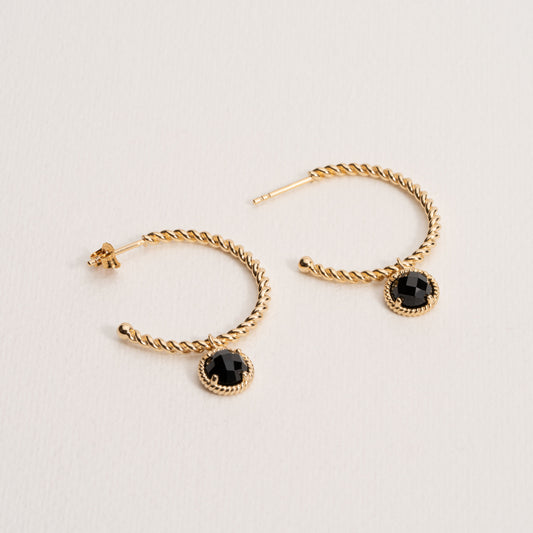 CRÉOLES LISE AGATE NOIRE