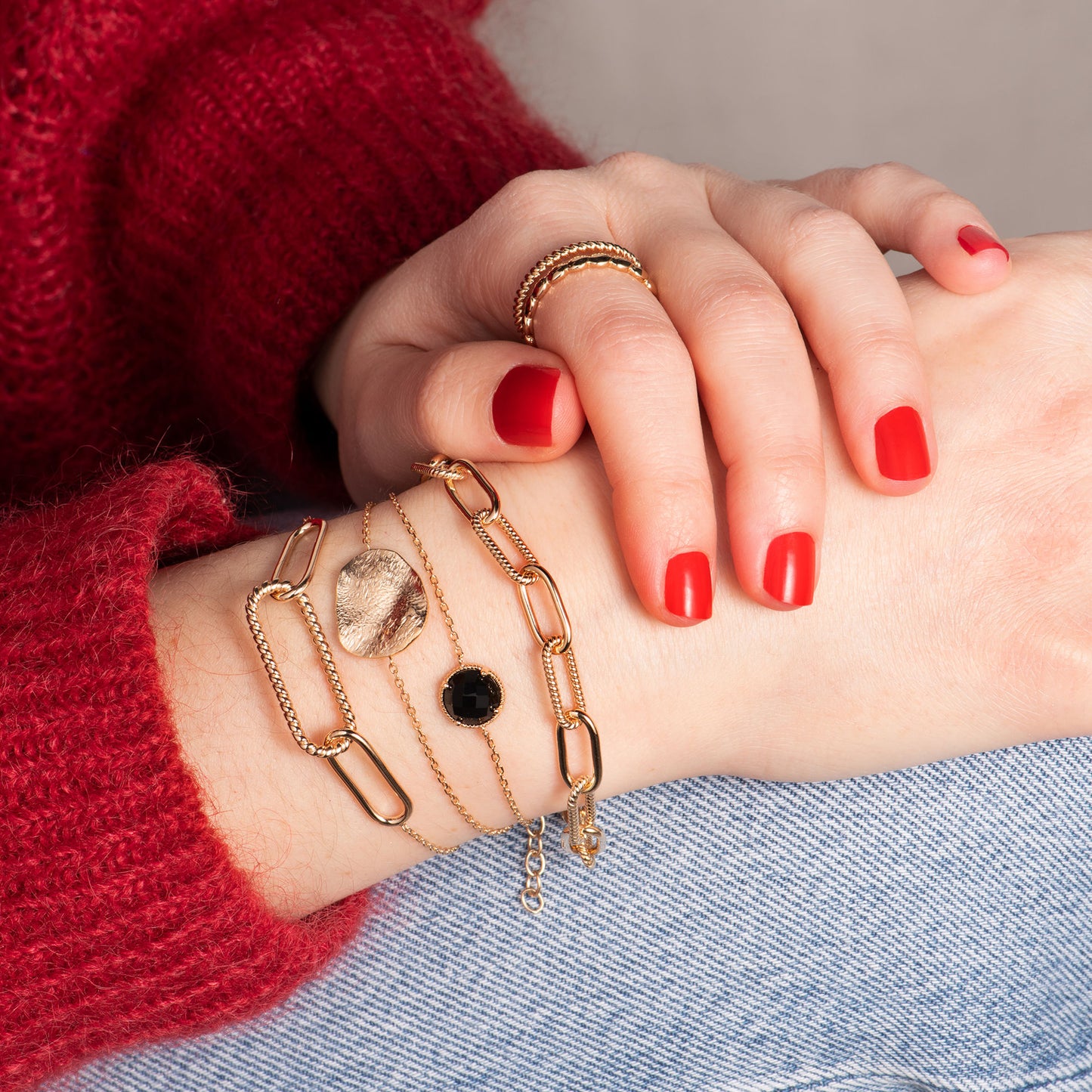 BRACELET LISE AGATE NOIRE