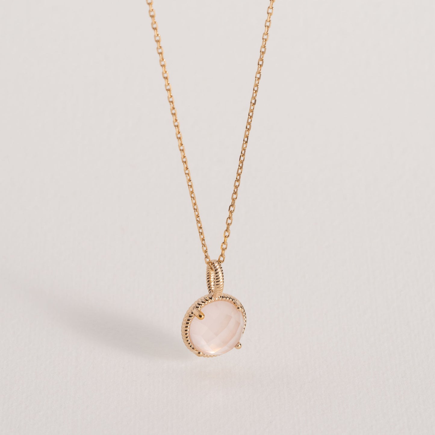 PENDENTIF LISETTE QUARTZ ROSE