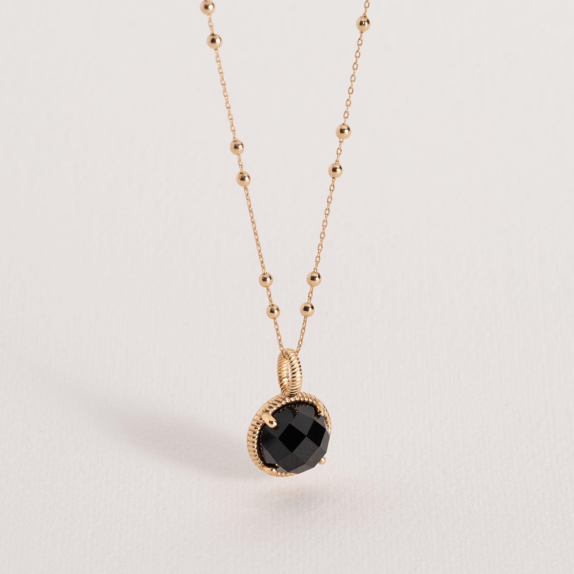 PENDENTIF LISETTE AGATE NOIRE