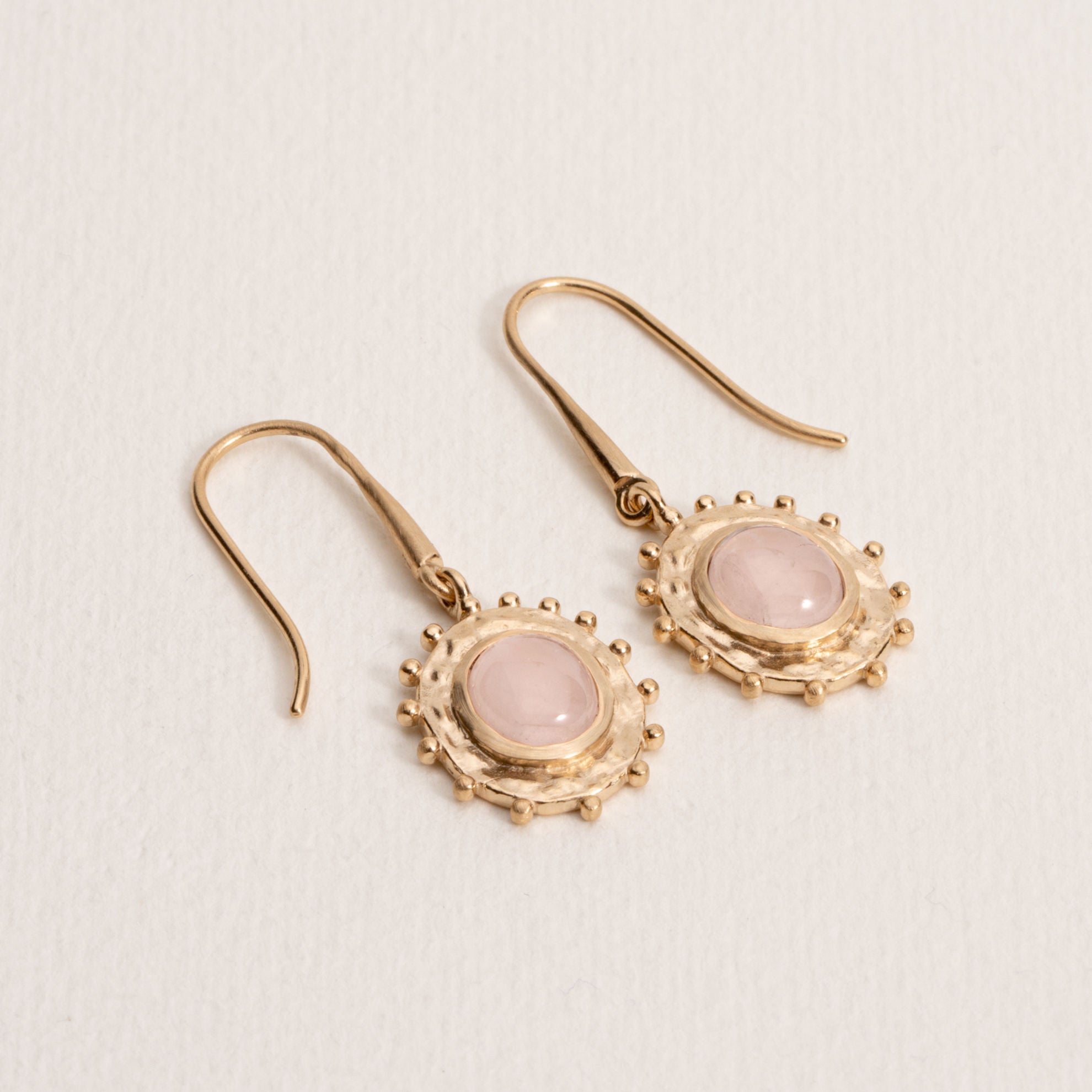 BOUCLES ODILE QUARTZ ROSE