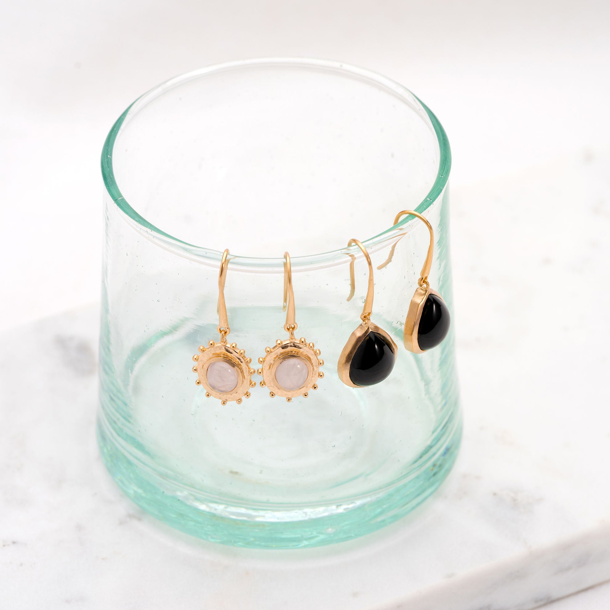 BOUCLES ODILE QUARTZ ROSE