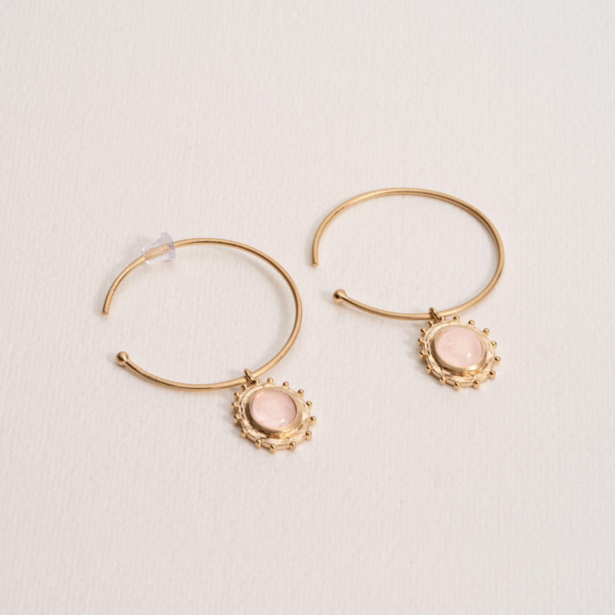 CRÉOLES ODILE QUARTZ ROSE