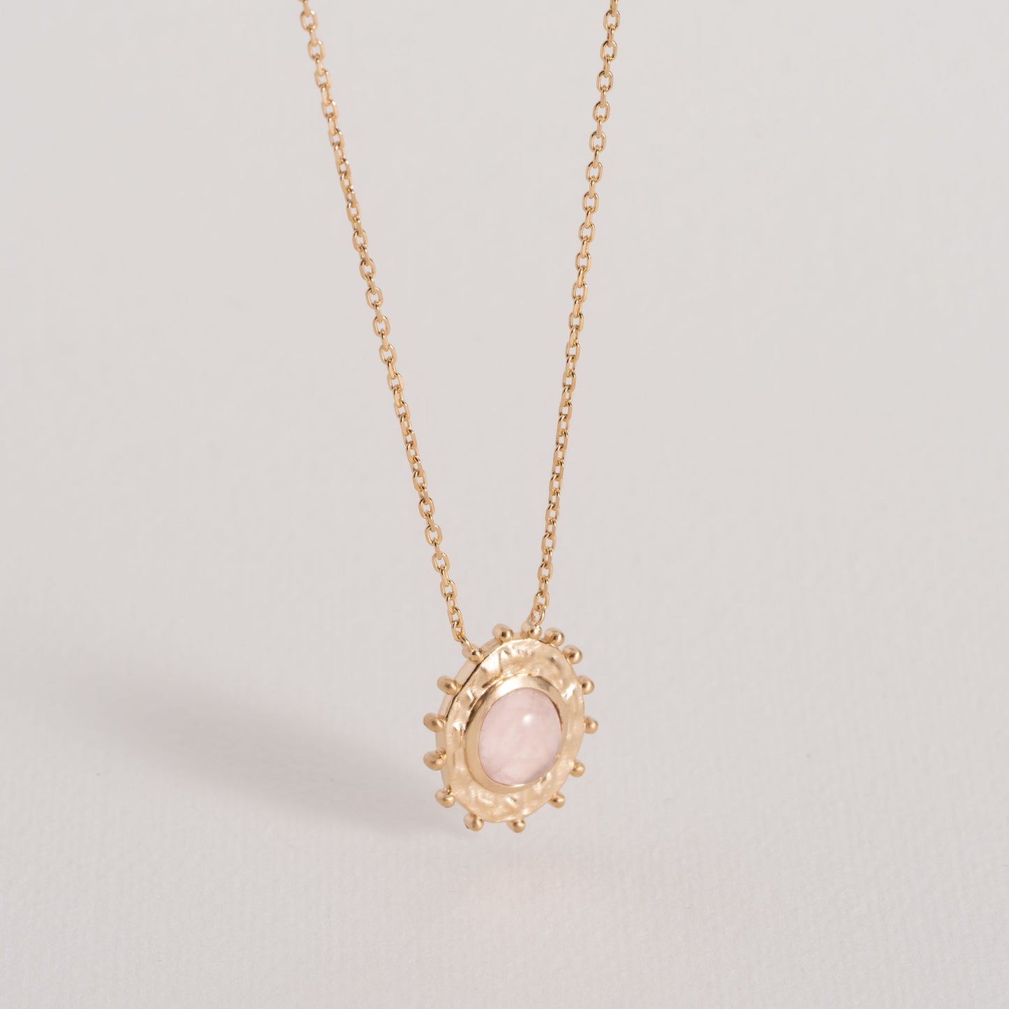 COLLIER ODILE QUARTZ ROSE