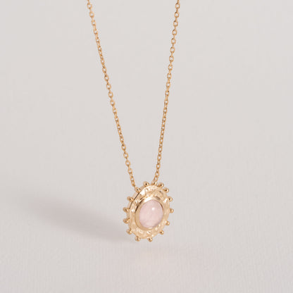 COLLIER ODILE QUARTZ ROSE