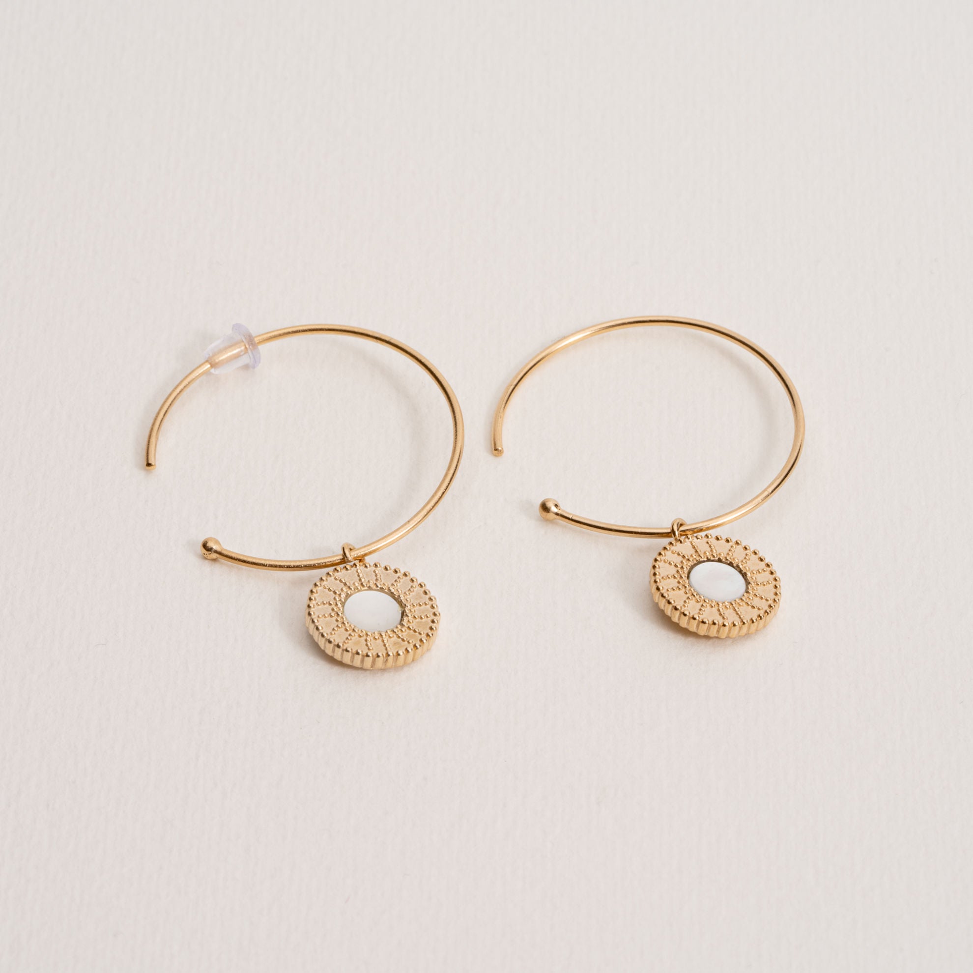 PAULINE PEARL HOOPS
