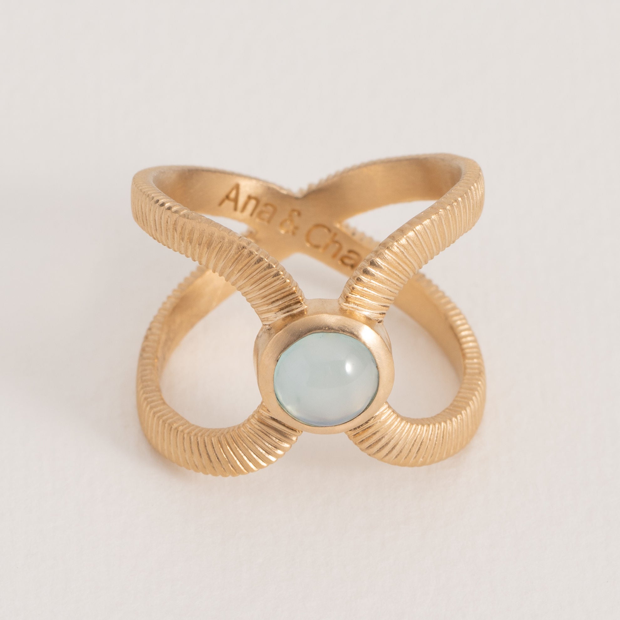 CELESTINE BLUE AGATE RING
