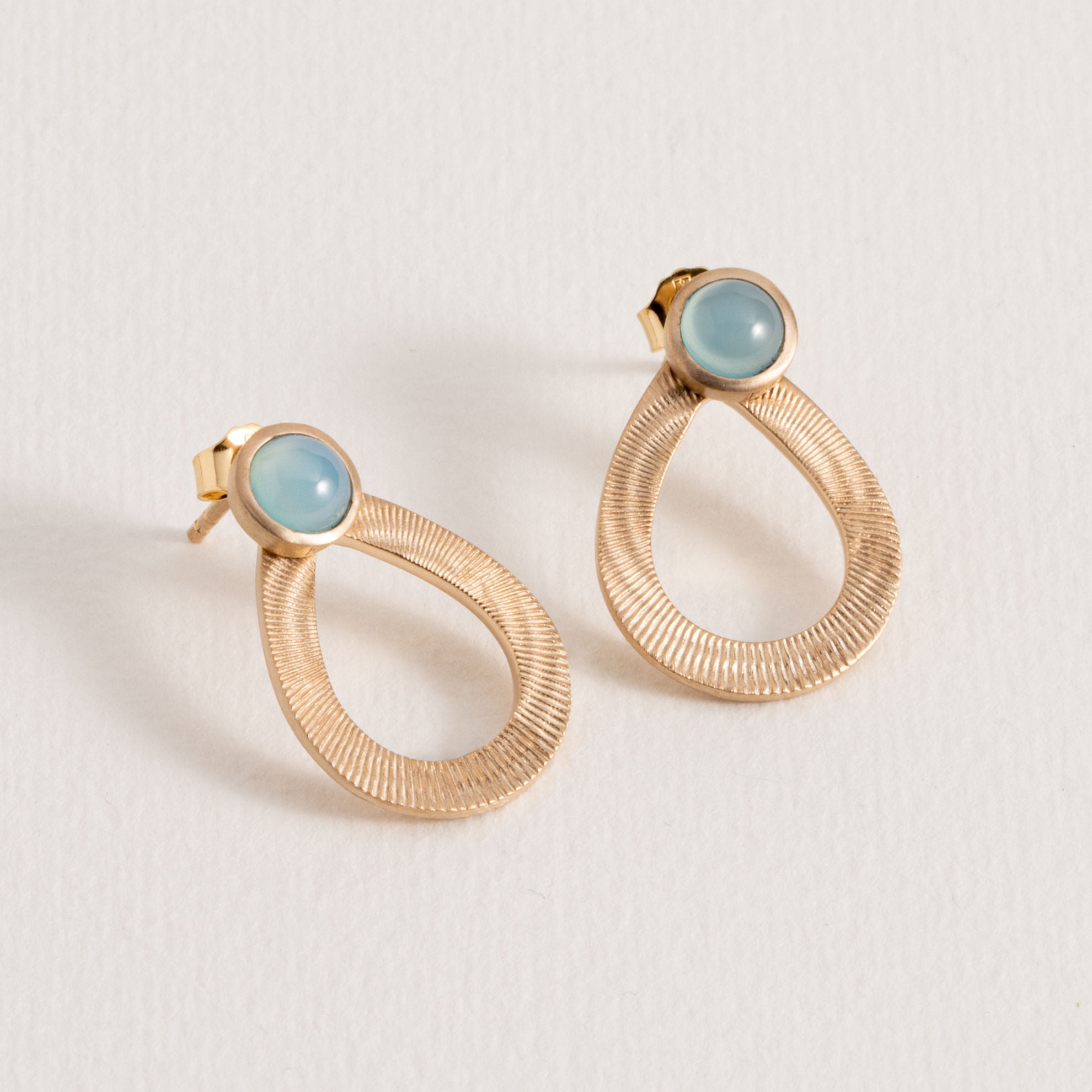 BOUCLES CÉLESTINE AGATE BLEUE
