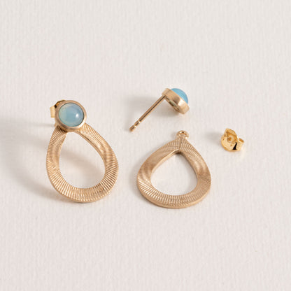 BOUCLES CÉLESTINE AGATE BLEUE