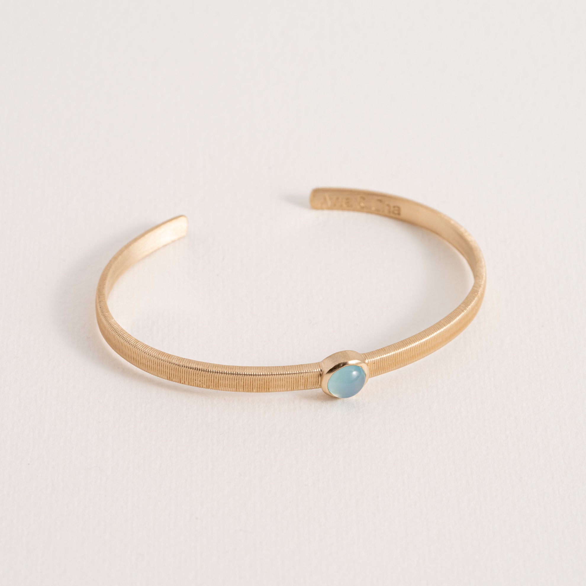 CELESTINE BLUE AGATE BANGLE