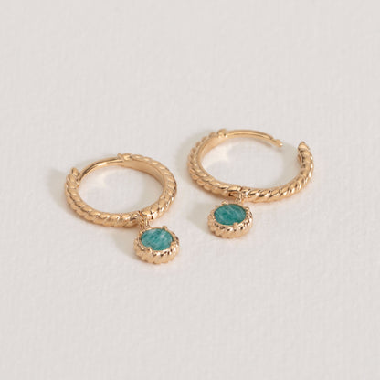 MINI CRÉOLES CHARLIE AMAZONITE