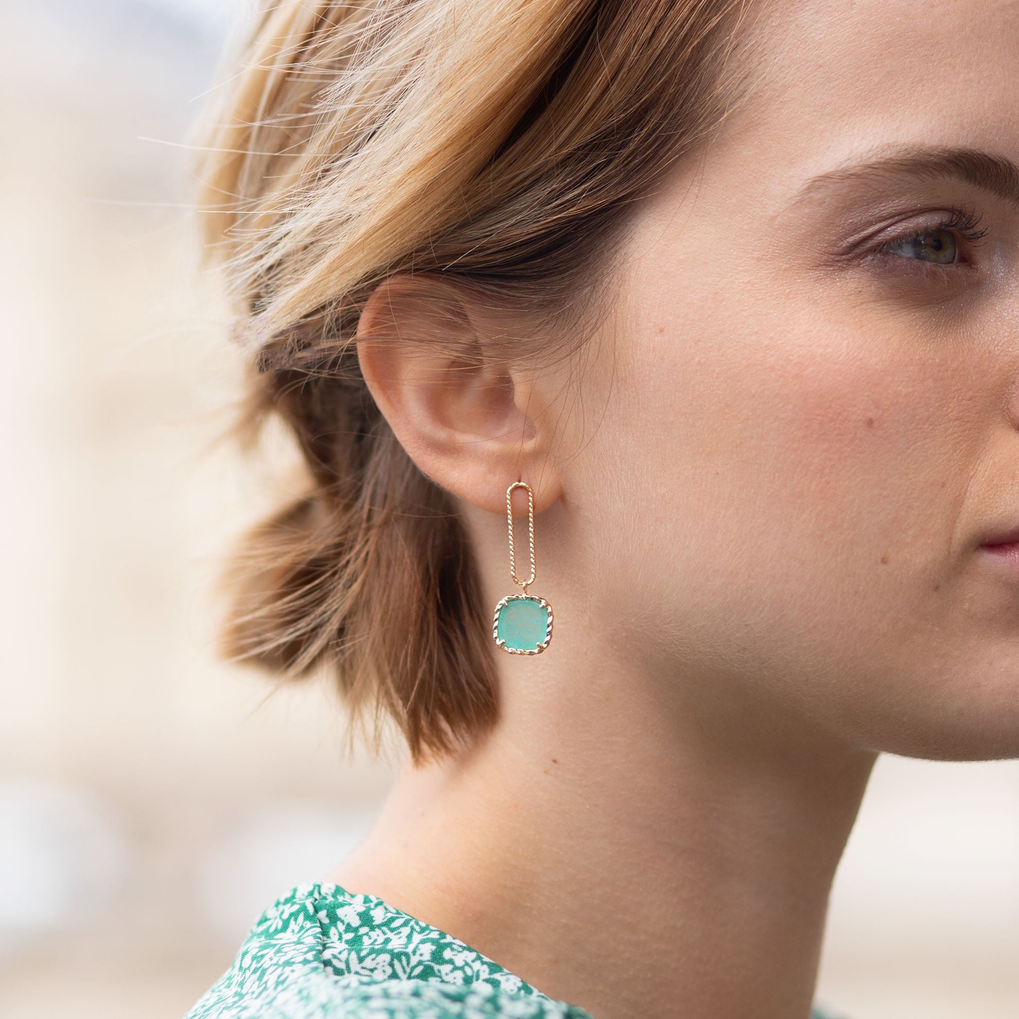 BOUCLES KIARA AMAZONITE