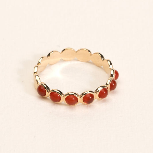 BAGUE MIMI AGATE ROUGE