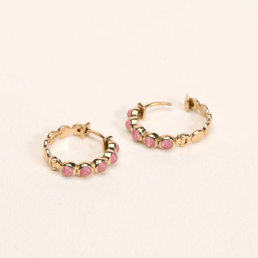 CRÉOLES MIMI RHODONITE
