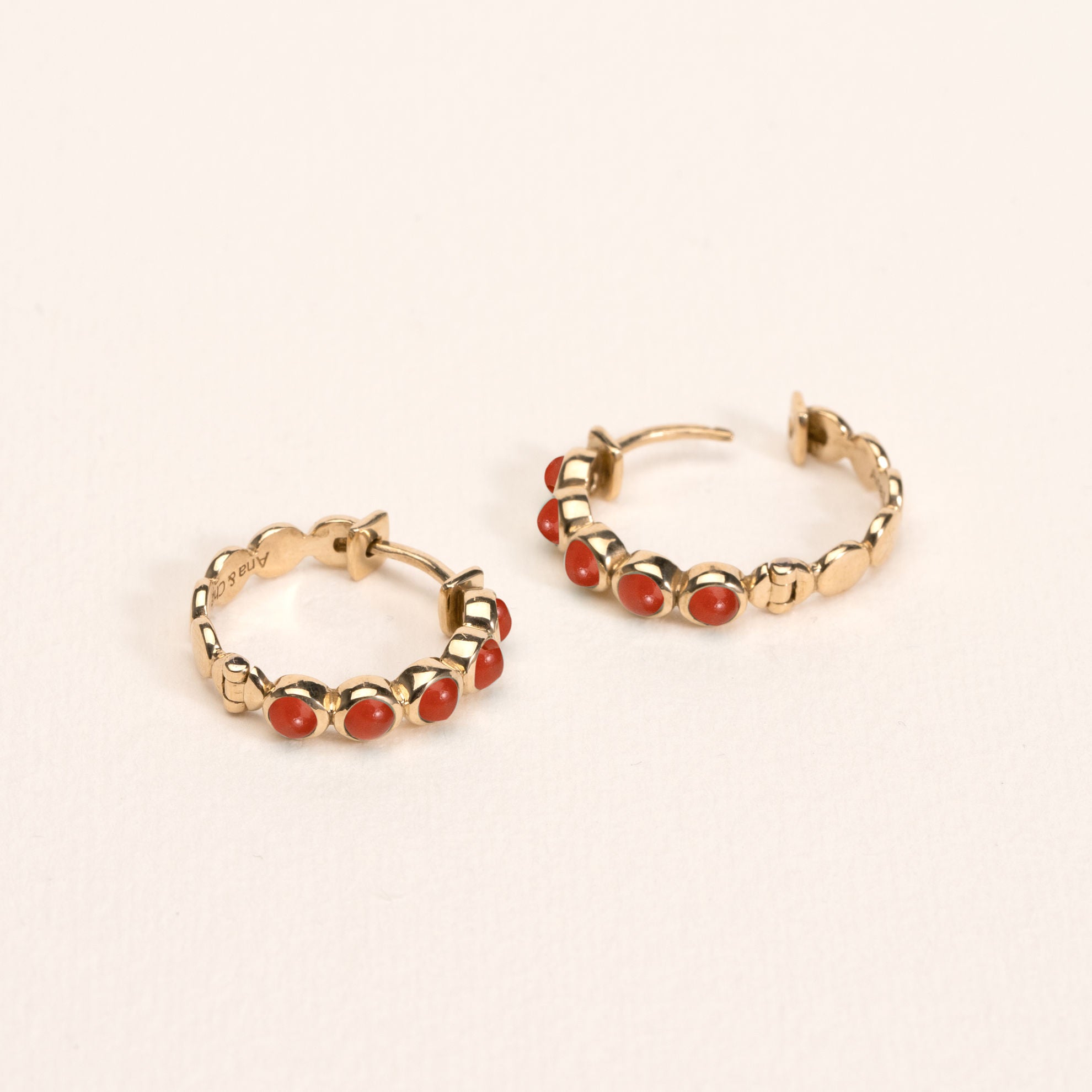CRÉOLES MIMI AGATE ROUGE