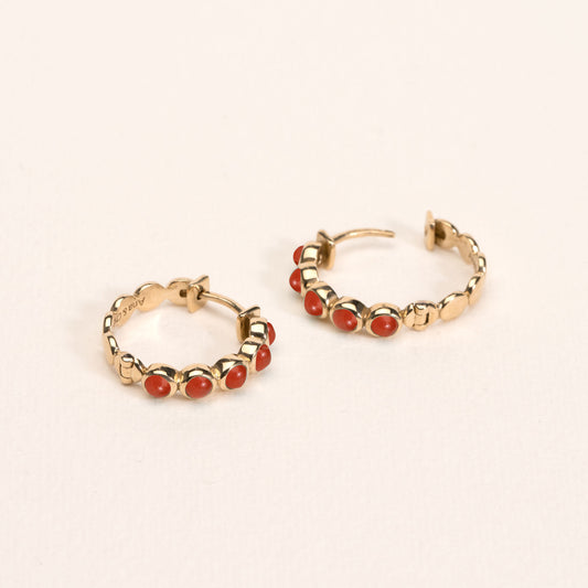 CRÉOLES MIMI AGATE ROUGE
