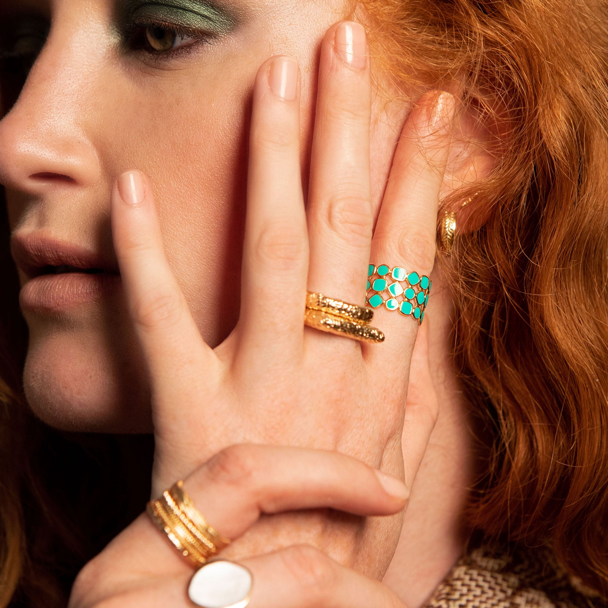 BAGUE ALBA LAQUE TURQUOISE