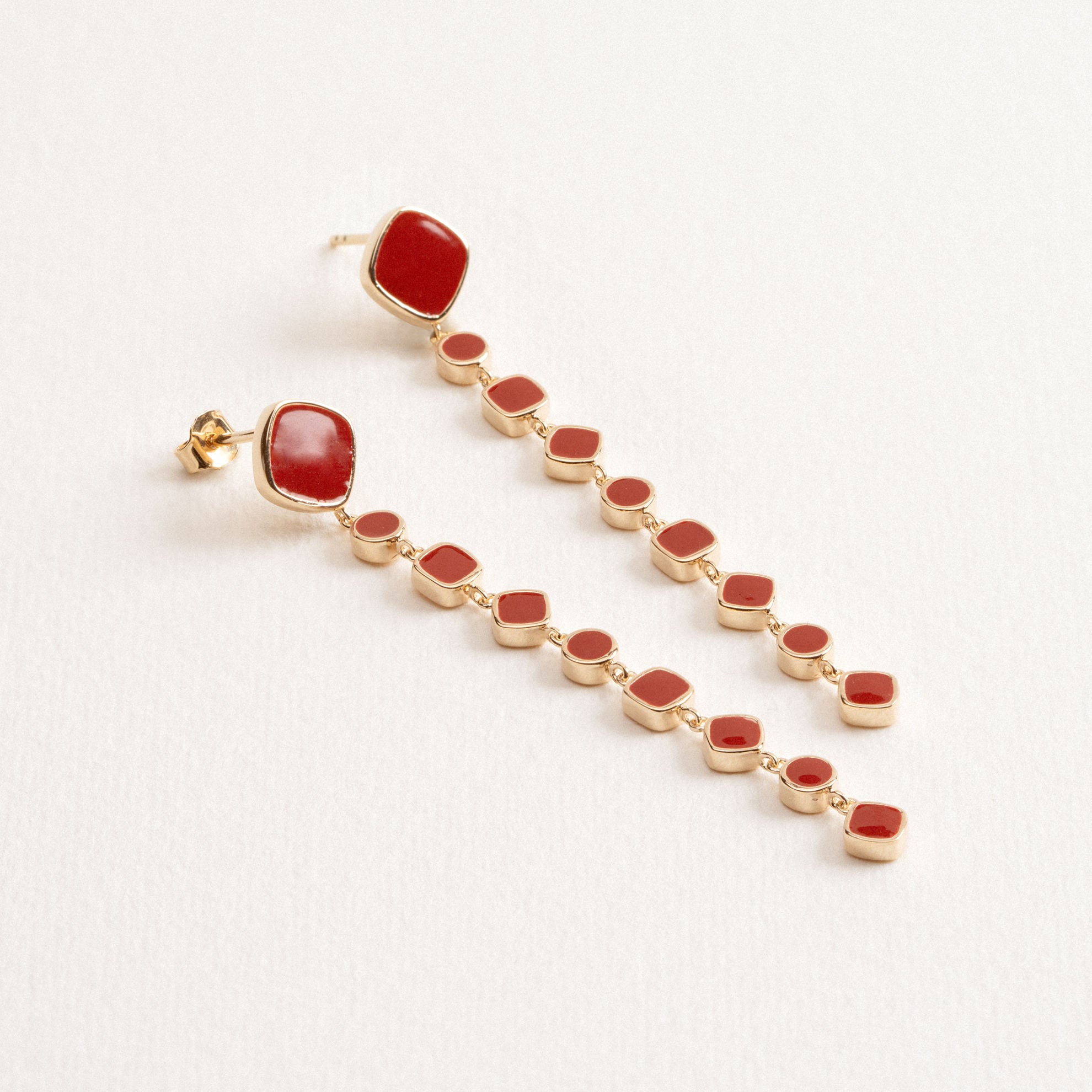 BOUCLES GIOIA LAQUE ROUGE