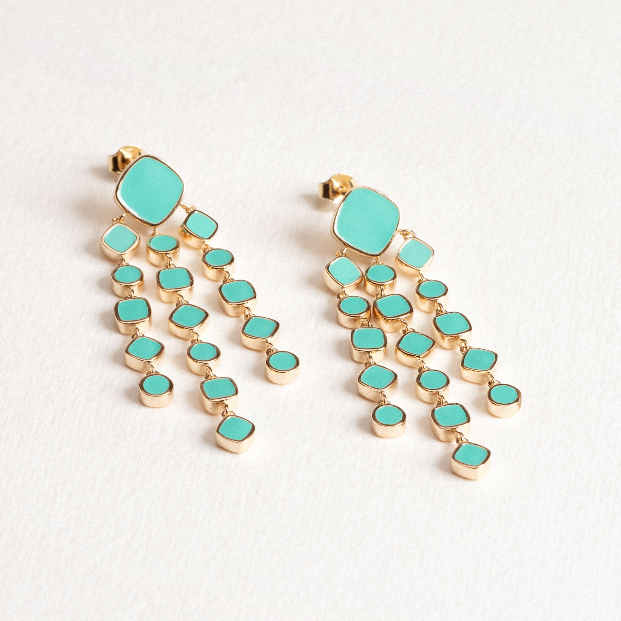 TURQUOISE LAQUERED ALBA EARRINGS