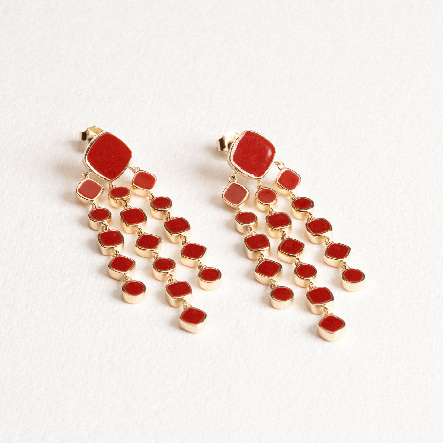 BOUCLES ALBA LAQUE ROUGE