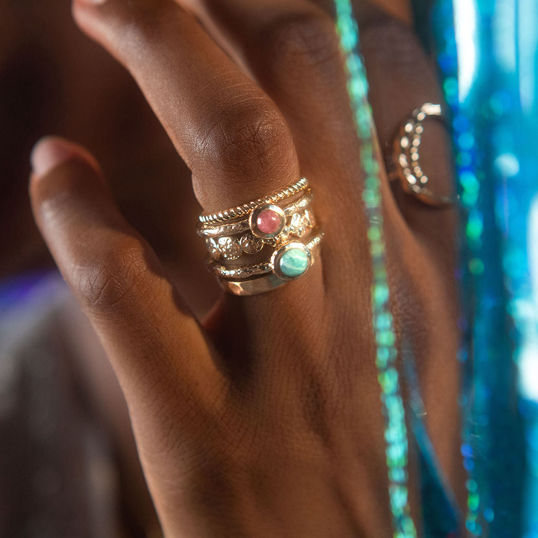 BAGUE CLOÉ RHODONITE