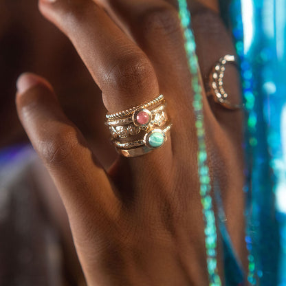 BAGUE CLOÉ RHODONITE