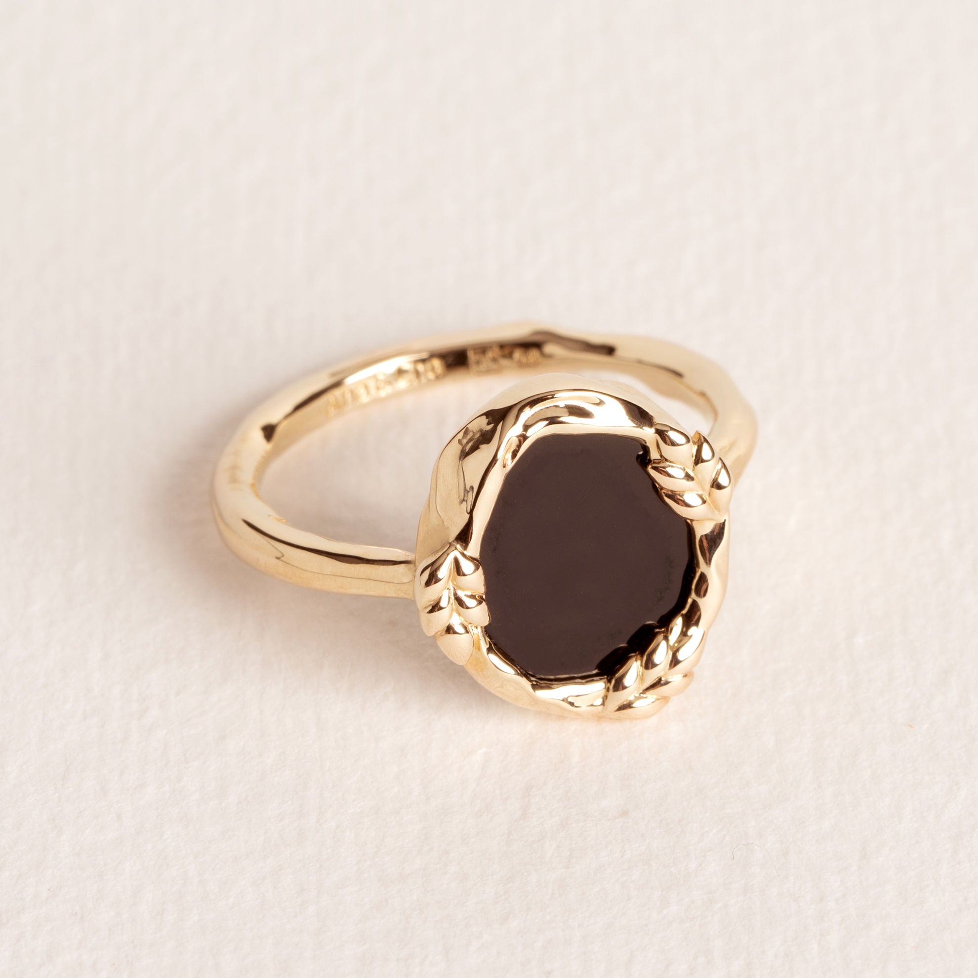BAGUE POPPI AGATE NOIRE