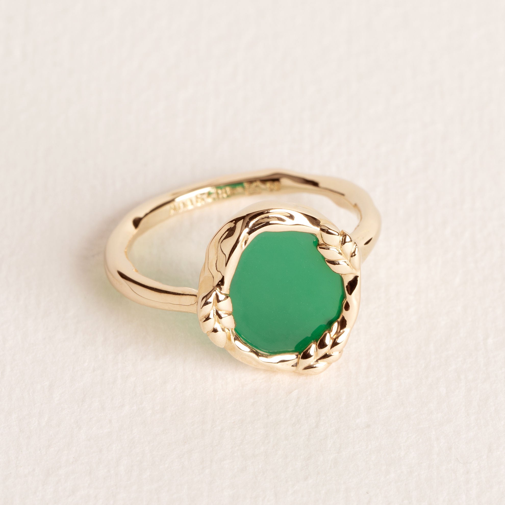 BAGUE POPPI AGATE VERTE
