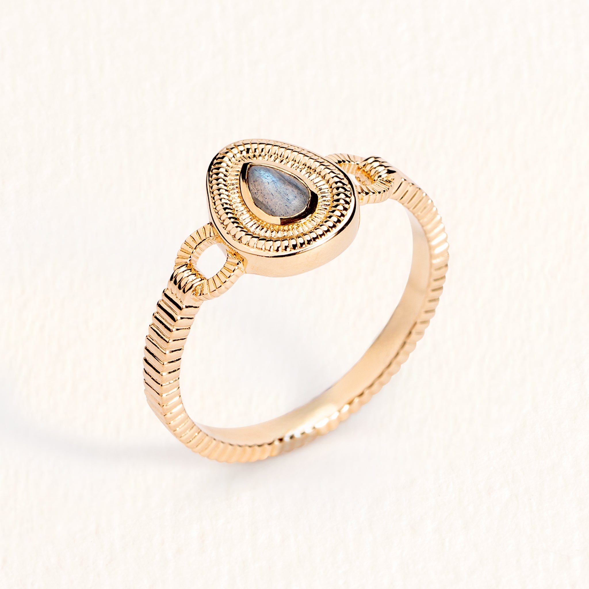 BAGUE LORENA LABRADORITE