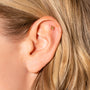Piercing d’oreille Scarlett doré en plaqué or 18 carats en forme de petit papillon aux ailes finement dessinées