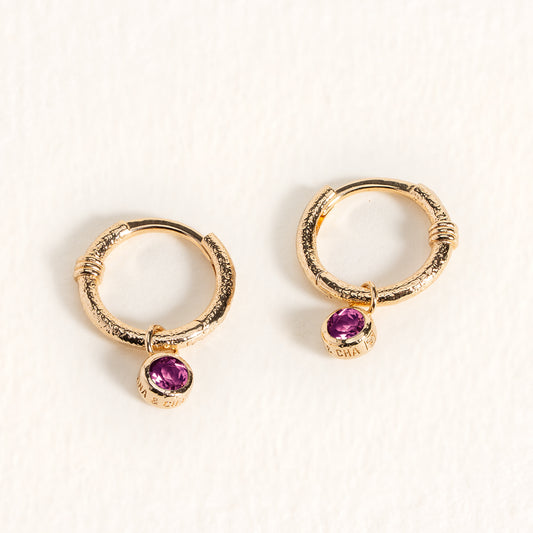 MINI-CRÉOLES TESS RHODOLITE