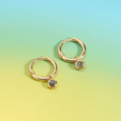 MINI-CRÉOLES TESS LABRADORITE